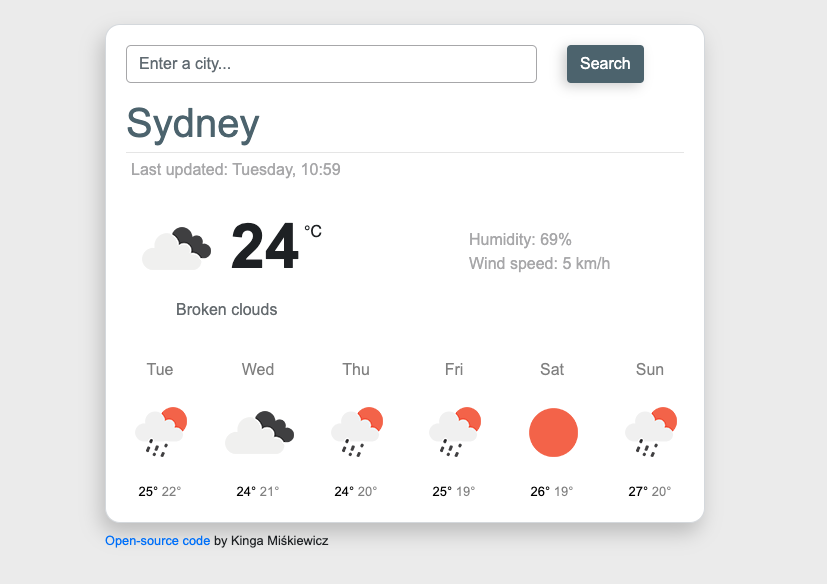 Weather project preview